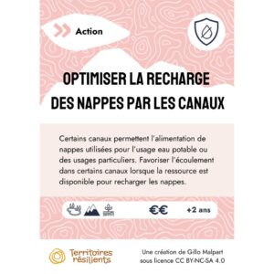 Carte action - Optimiser la recharge des nappes par les canaux - Atelier Territoires résilients