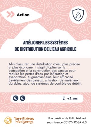Améliorer les systèmes de distribution de l'eau agricole