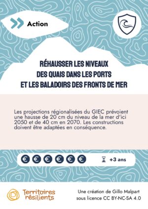 Réhausser les niveaux des quais dans les ports et les baladoirs des fronts de mer