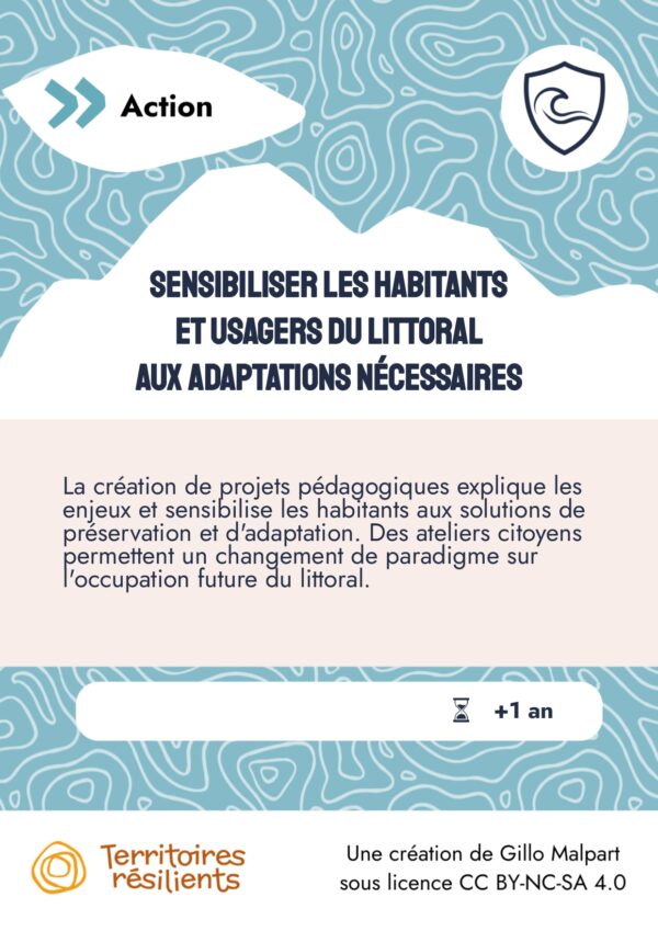 Sensibiliser les habitants et usagers du littoral aux adaptations nécessaires
