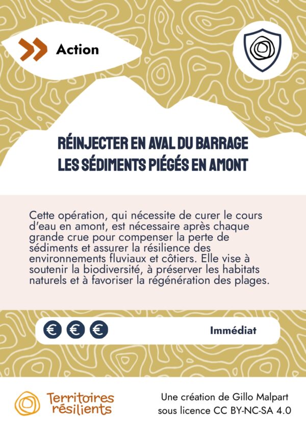 Réinjecter en aval du barrage les sédiments piégés en amont