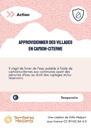 Approvisionner des villages en camion-citerne