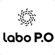 Logo labo P.O. sur fond blanc